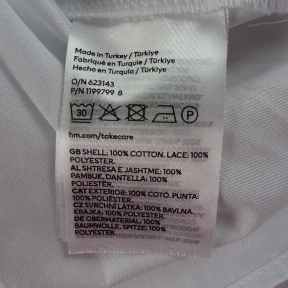 H&M DIVIDED Women White Long Sleeves Top Size S - Picture 9 of 11